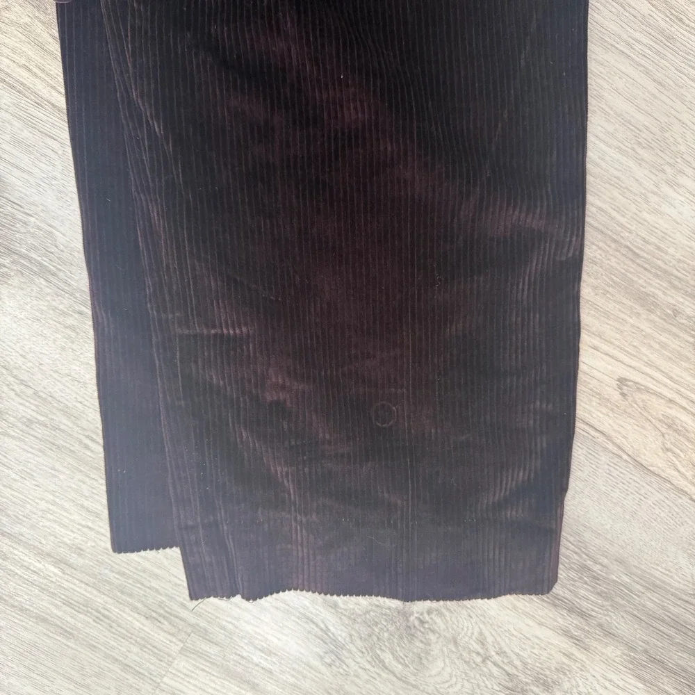 Brooks Brothers Loro Piana Corduroy Pants Mens 35 Brown Burgundy Made in Italy